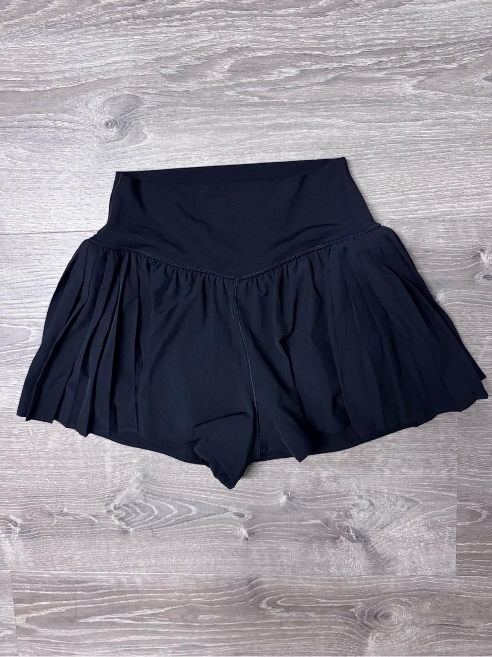 aerie Black Pleated Sport Skort Shorts